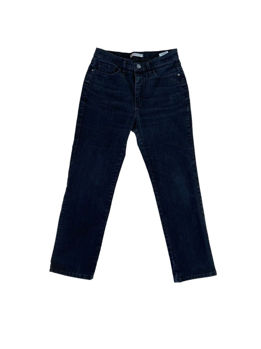 Lee jeans Classic fit straight leg high rise waist black stretchy denim 6P